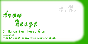 aron neszt business card